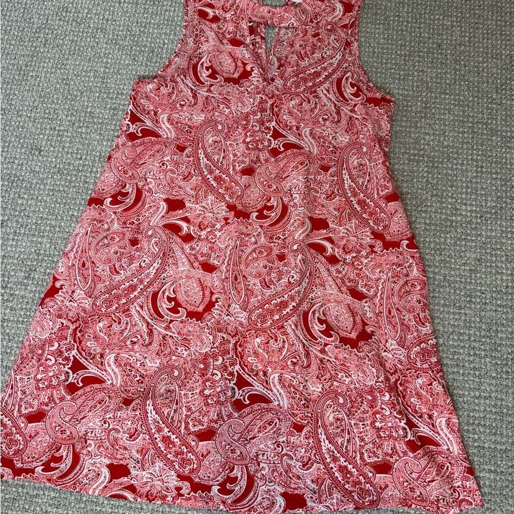 Elan Red Paisley Halter Top